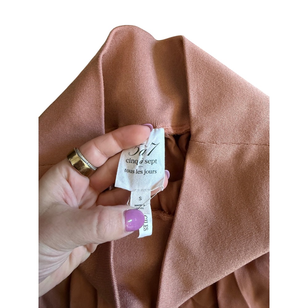 Cinq a Sept Giles Cargo Jogger Pants Rose Pink Cupro Silk Blend Small - Picture 3 of 5